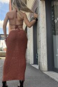 abito in lurex  rust
